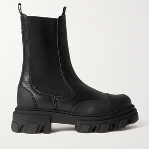Ganni Lug Black Leather Boots - Size 41 EU / 9-9.5 US Women’s